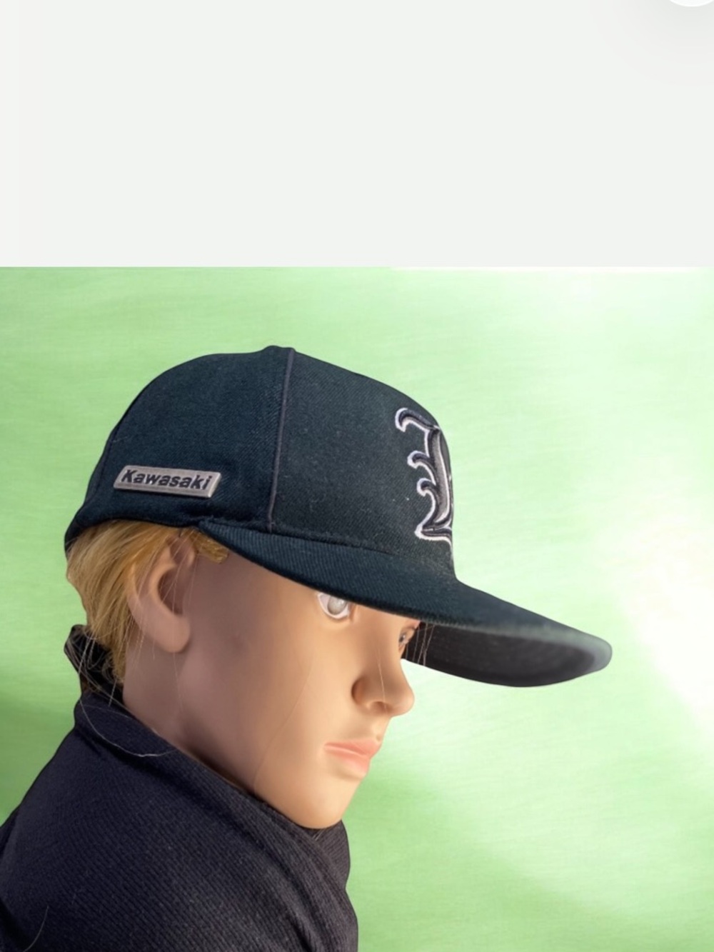 NWOT KAWASAKI Baseball Black Cap SIZE S|M